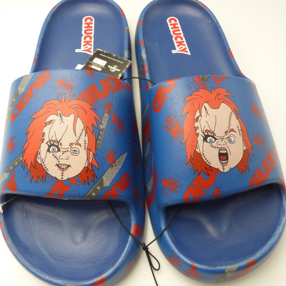 Chucky Pool Sandals Men's Slides Officially Licensed NWT Size 12